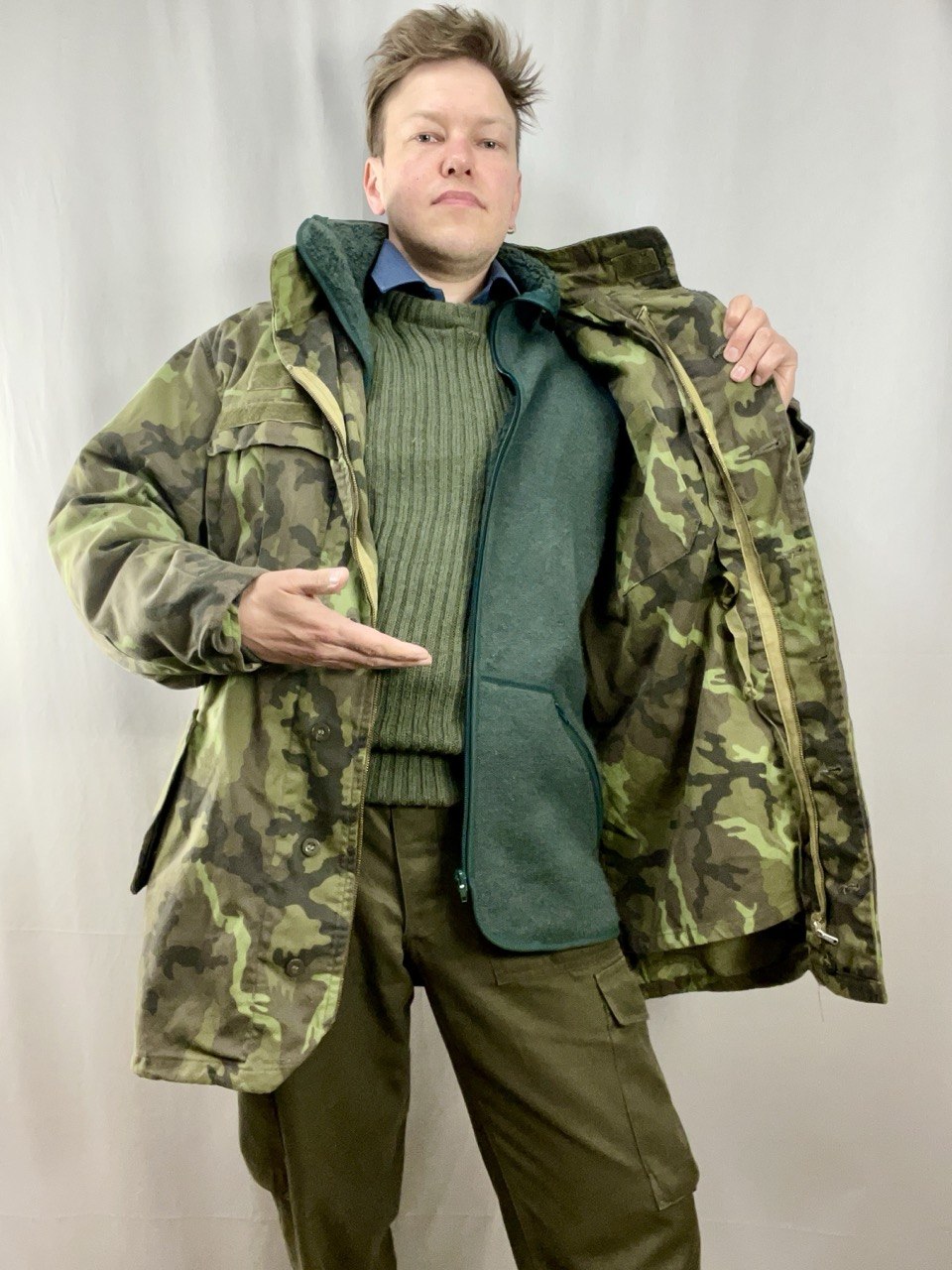 Tsekkiarmeijan Vz95 parka, vetoketjulla, ylijäämä